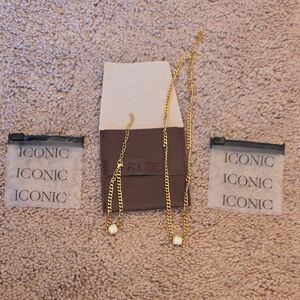 Gold Necklace and Bracelet Set